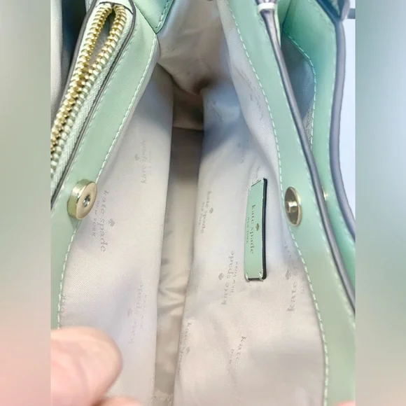 ☀️Kate Spade Dumpling small satchel & matching wallet - Light Olive - NWT - Picture 10 of 13